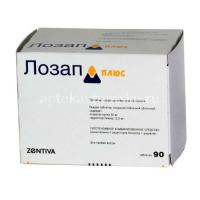Лозап плюс таб. п/об. 50мг+12,5мг №90 (Zentiva/Чехия)