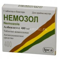 Немозол таб. жев. 400мг №1 (Ipca Laboratories/Индия)