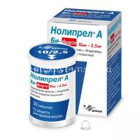 Нолипрел А Би-форте таб. п/пл. об. 10мг + 2,5мг №30 (Сервье РУС/Россия)