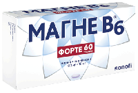 Магне B6 форте таб. п/пл. об. №60 (Opella Healthcare/Венгрия)