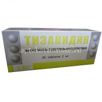 Тизанидин таб. 2мг №30 (Березовский фармацевтический завод/Россия)