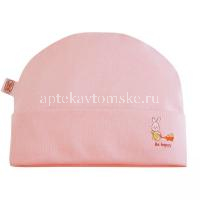 Шапочка НАША МАМА Be Happy с отворотом (0-3 мес.) (арт. 44401-1/62) (Наша мама/Россия)