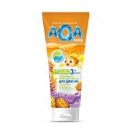 Шампунь-гель для душа AQA baby Kids д/девочек с протеинами пшеницы 250мл (Уник косметик/Россия)