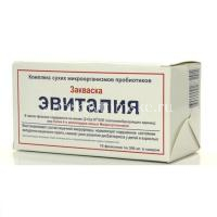 Эвиталия закваска. Комплекс сухих микроорганизмов пробиотиков фл.(лиоф. д/р-ра орал.) 300мг №10 (Пробиотика/Россия)