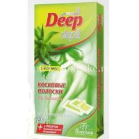 Восковые полоски DEEP DEPIL для депиляции нормальной кожи с Алоэ вера 20шт. (Ф-485) (Флоресан/Россия)