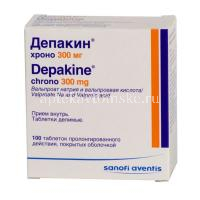 Депакин хроно таб. п/об. пролонг. действ. 300мг №100 фл. (Sanofi-Winthrop Industrie/Франция)