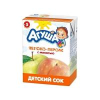 Сок АГУША яблоко и персик с мяк. (с 5 мес.) 200мл (Вимм-Билль-Данн/Россия)
