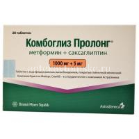 Комбоглиз Пролонг таб. с модиф. высвоб. п/пл. об. 1000мг + 5мг №28 (AstraZeneca Pharmaceutical LP/США)