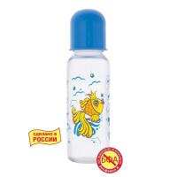 Бутылочка детская КУРНОСИКИ 11141 с силик. соской (с рожд.) 250мл (Мир детства-ПРОМ/Россия)