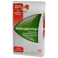Никоретте Свежие фрукты резинка жев. 4мг №30 (McNeil AB/Швеция)