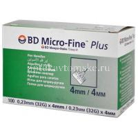 Игла Micro-Fine + 32G 0,23х4мм №100 (Becton Dickinson/Ирландия)