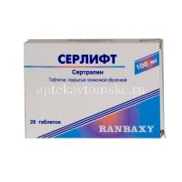 Серлифт таб. п/пл. об. 100мг №28 (Sun Pharmaceutical Industries Ltd/Индия)