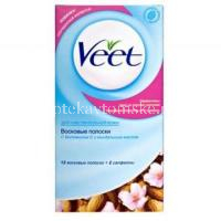 VEET EASY GEL WAX восковые полоски д/чувствительной кожи с ароматом василька №12 (Reckitt Benckiser/Франция)