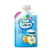 Пюре ФРУТОНЯНЯ яблоко/абрикос/сливки (с 6мес.) 90г (Прогресс/Россия)