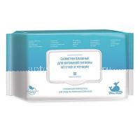 Салфетки WHITE WHALE влажн. д/интим. гигиены д/лежачих больных с экстр. каланхоэ №80 (c клап.) (Авангард/Россия)