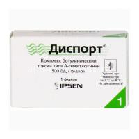 Диспорт фл.(лиоф. д/р-ра для в/м и п/к введ.) 500ЕД №1 (Ipsen Biopharm Ltd./Великобритания)