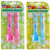 Набор БУСИНКА пластмассовые ложка и вилка (арт. 149) (Guangzhou Holdings Sinok/Китай)