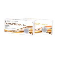 Прамипексол таб. 0,25мг №30 (Фармзащита/Россия)