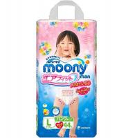 Подгузники-трусики MOONY MAN L детские д/девочек (9-14кг) №44 (Unicharm/Япония)