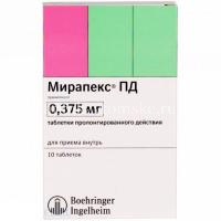Мирапекс ПД таб. с пролонг. высв. 0,375мг №10 (Boehringer Ingelheim/Германия)