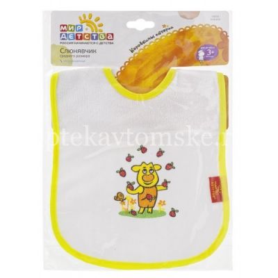 Слюнявчик МИР ДЕТСТВА 15033 "Коровкины истории" среднего размера (Sun Bond International/Китай)