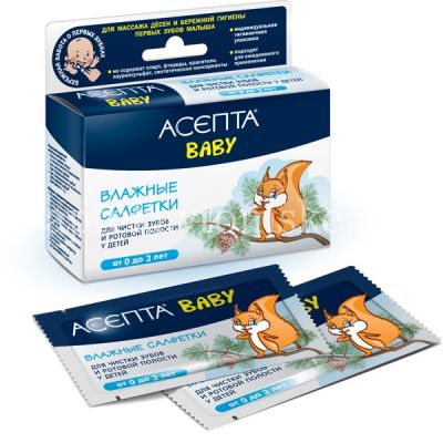 Асепта Baby салфетки влажн. д/детей №12 (C&Tech Corporation/Корея)