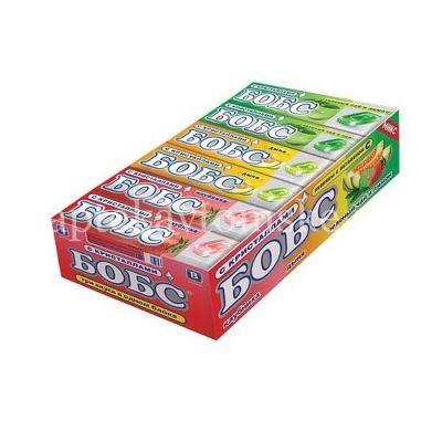 Леденцы БОБС Ассорти с  кристал. 35г (Мак-Иваново/Россия)