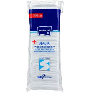 Вата Белла (BELLA) Matopat н/стер. гигиенич. 100г (зиг-заг) (TZMO S.A./Польша)