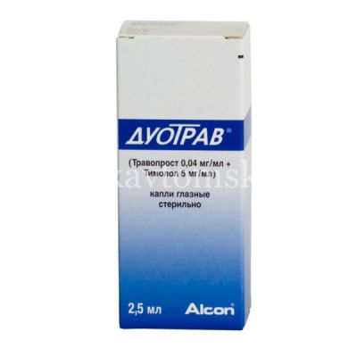 ДуоТрав фл.-кап.(капли глазн.) 2,5мл (Novartis Manufacturing/Alcon-Couvreur/Бельгия)