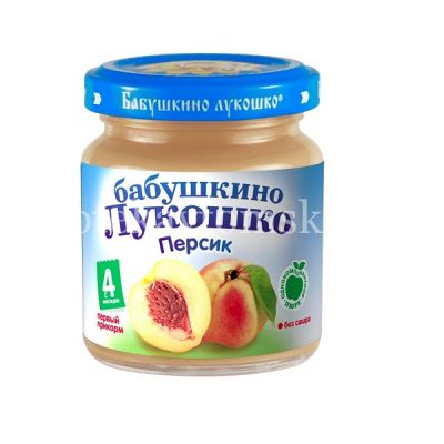 Пюре БАБУШКИНО ЛУКОШКО персик (с 4 мес.) 100г (Фаустово/Россия)