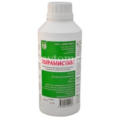 Мирамистин фл.(р-р наружн.) 0,01% 500мл (Инфамед/Россия)