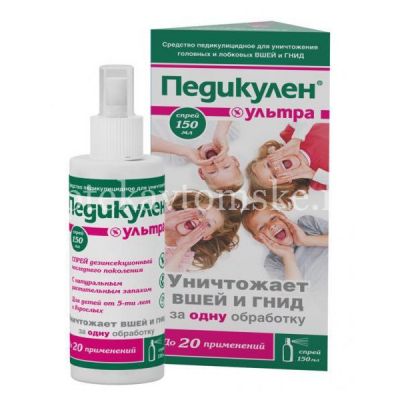 Шампунь ПЕДИКУЛЕН УЛЬТРА от вшей и гнид 200мл (Дина+/Россия)