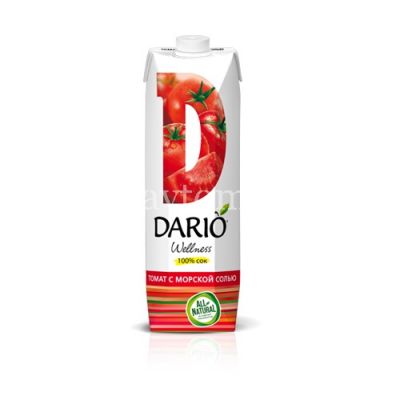 Сок ДАРИО ВЕЛНЕС томатный с морской солью 1л (Санфрут/Россия)