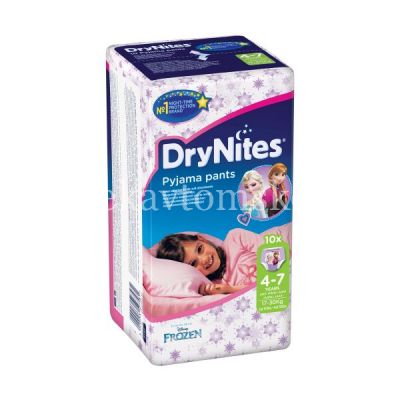 Трусы ХАГГИС DryNites д/дев. (4-7лет) №10 (Kimberly Clark/Чехия)