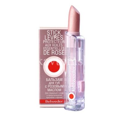 Бальзам для губ BELWEDER с розовым маслом (перламутр) 4/4,5г (Belweder France/Франция)