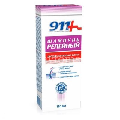911 Шампунь РЕПЕЙНЫЙ п/выпадения волос 150мл (Твинс Тэк/Россия)