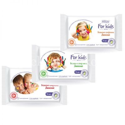 Салфетки детские АКВАЭЛЬ For Kids влажн. №15 (Зетел/Россия)