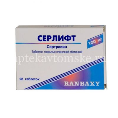 Серлифт таб. п/пл. об. 100мг №28 (Sun Pharmaceutical Industries Ltd/Индия)