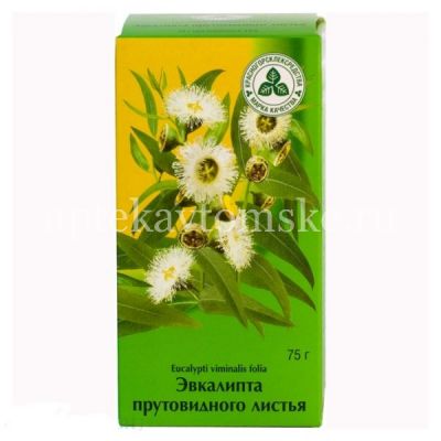 Эвкалипта прутовидного лист пак. 75г (Красногорсклексредства/Россия)