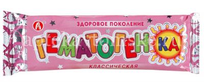 Гематогенка плитка 40г (классическая) (Руссаль/Россия)