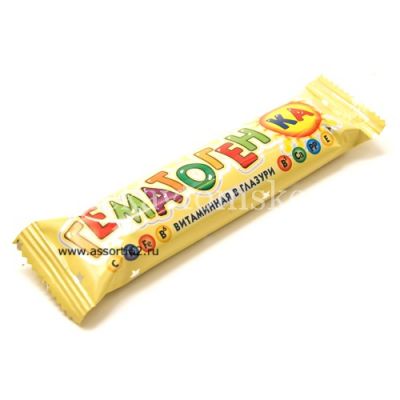 Гематогенка плитка 40г (витаминная в глазури) (Руссаль/Россия)