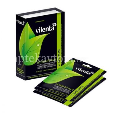 Маска косметическая DIZAO Омоложение "Зеленый чай " плацентарно-коллагеновая д/лица и шеи (Лю Ши Цао/Китай)