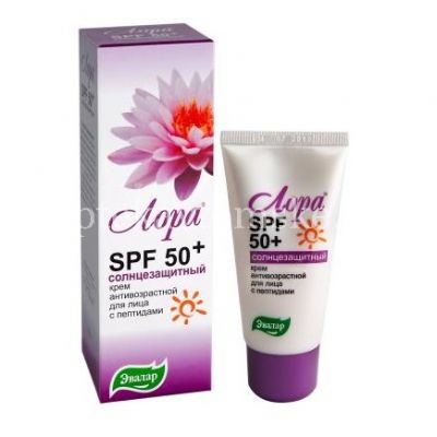 Лора крем д/лица солнцезащитный SPF-50 30г (Эвалар/Россия)