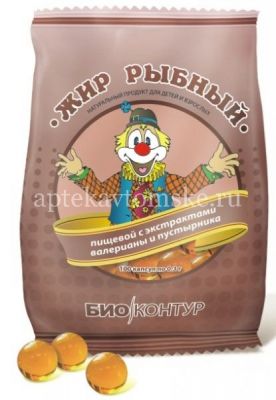 Рыбный жир "Биоконтур" валериана, пустырник капс. 300мг №100 (Полярис/Россия)