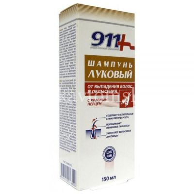 911 Шампунь ЛУКОВЫЙ п/выпадения с Красным перцем 150мл (Твинс Тэк/Россия)