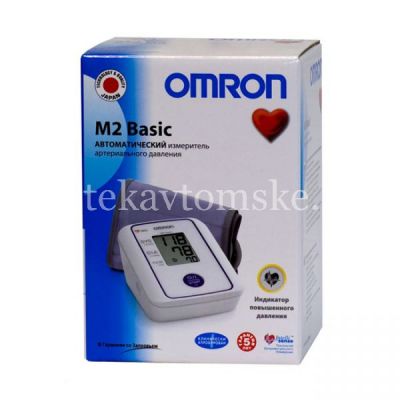 Тонометр OMRON M2 Basic (HEM-7121-RU) NEW без адаптера, манжета СРЕДНЕГО размера 22-32см (Omron/Япония)