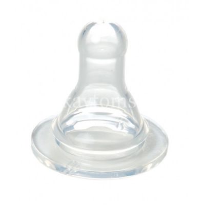 Соска КУРНОСИКИ 12054 силикон. классич. медлен. поток (с рожден.) №2 (Мир Детства/Россия)