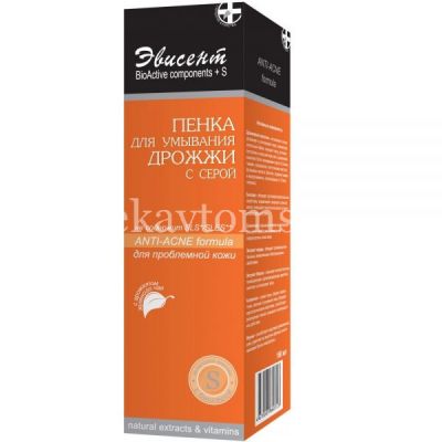 Пенка ЭВИСЕНТ "Дрожжи с серой" д/умывания д/проблемной кожи 160мл (Твинс Тэк/Россия)