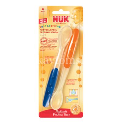 Ложка детская NUK силик. (с 4 мес.) №2 (арт. 10 255 065) (Mapa/Германия)