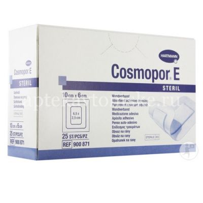 Повязка COSMOPOR E Steril послеоперац. самоклеющ. 10см х 6см (Пауль Хартманн/Германия)